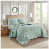 Seafoam Reversible Glen Bedspread Set