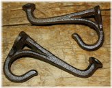 Rustic Saddle Coat and Hat Hooks in Brown Finish