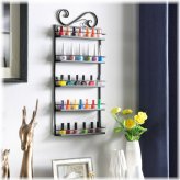 Metallic Nail Polish Organizer Shelf