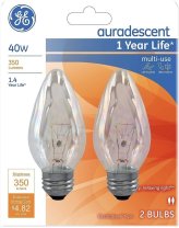 Auradescent Flame Clear Chandelier Candelabra Bulbs