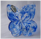 Blue Murano Butterfly Glass Sculpture