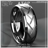 Brushed Silver Tungsten Ring