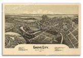 Grove City Pennsylvania Vintage Style Map - 1901 Edition