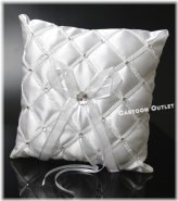 Rhinestone Wedding Ring Pillow