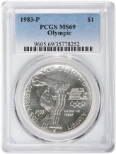 Olympic Silver Commemorative Dollar MS69