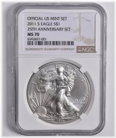 Silver Eagle 25th Anniversary Mint Set