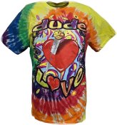 Tie Dye Retro Mens T-Shirt featuring Mick Foley's iconic personas