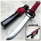 Katana Blade Letter Opener with Mini Samurai Sword Stand