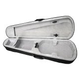 Silver Gray Fluff Triangle Violin Case - Fits 4/4 Size Instruments