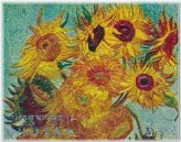 Sunflowers on Lacquered Cardboard Stamp