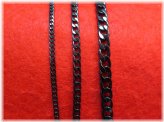 Black Plated Cuban Curb Link Chain Necklace