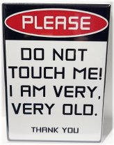 Vintage Magnetic Warning Sign