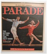 Parade Magazine featuring Twiggy and Tommy Tune on the cover, August 14, 1983 edition