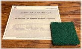 Field Legacy: Authentic 4x4 Astros AstroTurf Piece with COA