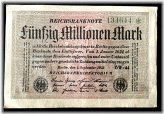 Hyperinflation Era Germany 50 Million Mark 1923 Berlin Coin