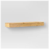 Natural Wood Floating Shelf by Threshold