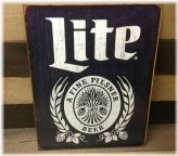 Pilsner Metal Sign by Miller Lite