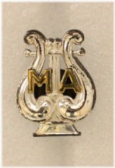 Silver Lyre West Point Hat Badge