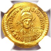 Theodosius II Gold Solidus Coin