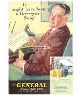 Vintage General Tire Telegram Print Ad