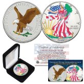 Colorized American Silver Eagle with Box and Certificate