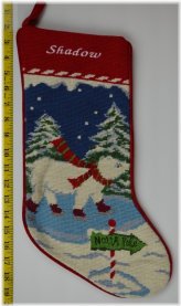 Frosty Arctic Monogrammed Christmas Stocking