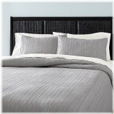 Gray Loop Stripe Bedding Set