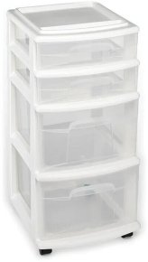 Mobile White Drawer Organizer