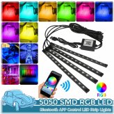 Car Interior LED Ambient Light Kit with Remote Control