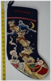 Festive Needlepoint Monogram Stocking