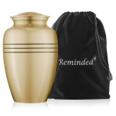 Golden Memories Urn with Velvet Bag