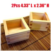 Japanese Wood Sake Cup Masu Set