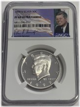 1999 S NGC PF69 Ultra Cameo Proof Silver Kennedy Half Dollar Signature Label