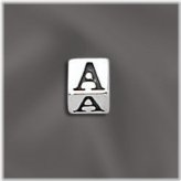 Silver Alphabet Block Beads