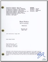 Identity Script Autographed by Gabrielle Anwar