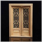 Miniature Wooden Double Door Set