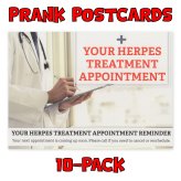 Prank Postcard Set - Herpes Treatment Edition