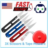 Precision Cut Scissor Set with Retractable Tape Measure