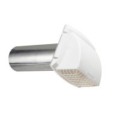 Wide Guard Dryer Vent Exhaust Hood with Pest Protection by Dundas Jafine