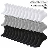 CottonFit Ankle Socks - Solid Colors for Men