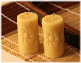 Crystal Beeswax Candle