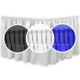 Pleated Polyester Table Skirting in Multiple Colors