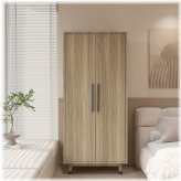 Spacious Haven 2-Door Wardrobe with Hanging Rod