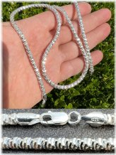 Sparkle Ice Sterling Silver Rope Necklace