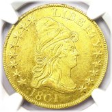 Bust Gold Eagle $10 Coin - NGC Certified UNC MS