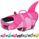 Pink Shark Ripstop Dog Life Jacket