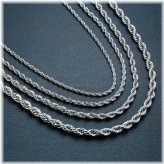 Silver Rope Twist Necklace Collection