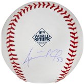 Adolis Garcia Texas Rangers Autographed World Series Logo Baseball