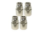 Airline Brass/Nickel Female Fittings - 4 Pack