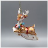 Enchanted Reindeer Glass Ornament